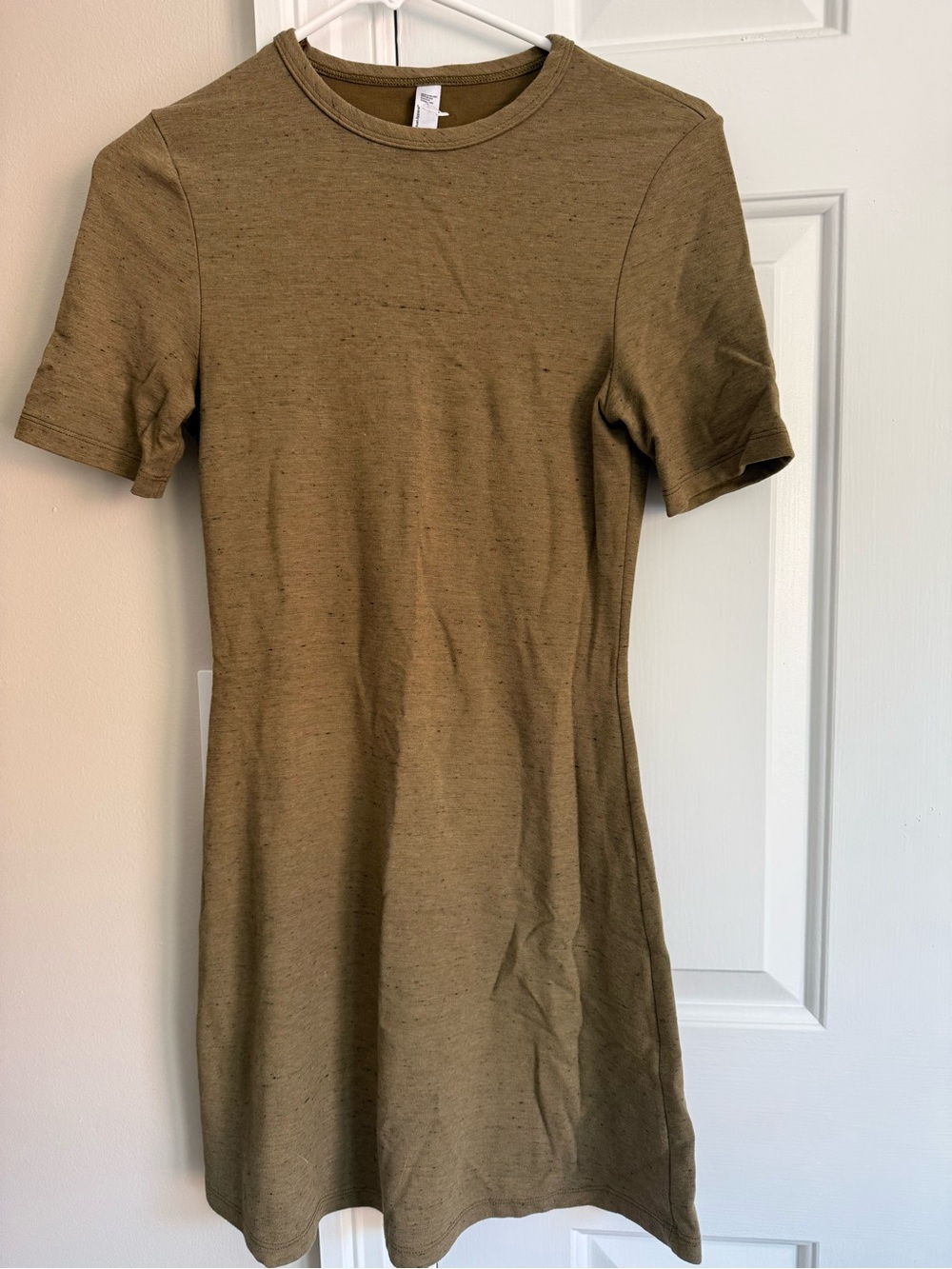 American Apparel Olive Green Short Sleeve Knit Dress